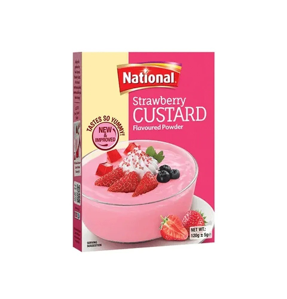 Nat Strawberry Custard 120 Grms
