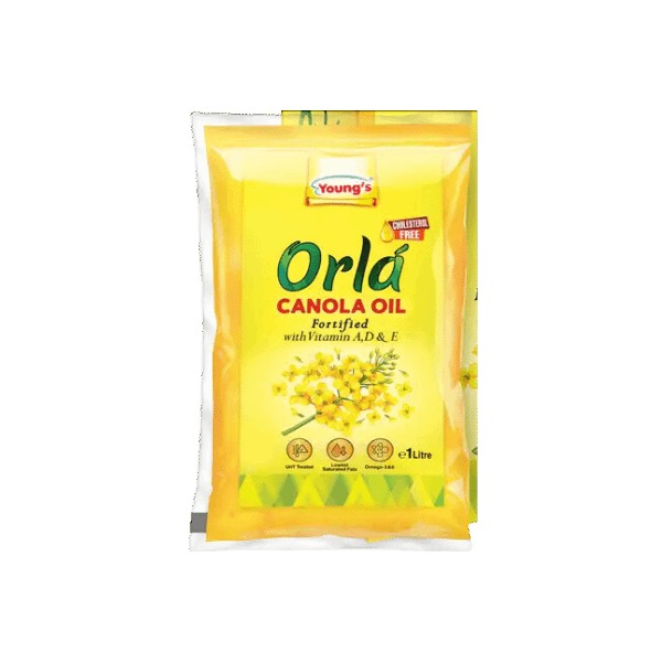 Youngs Orla Canola Oil 1 Ltr Pouch