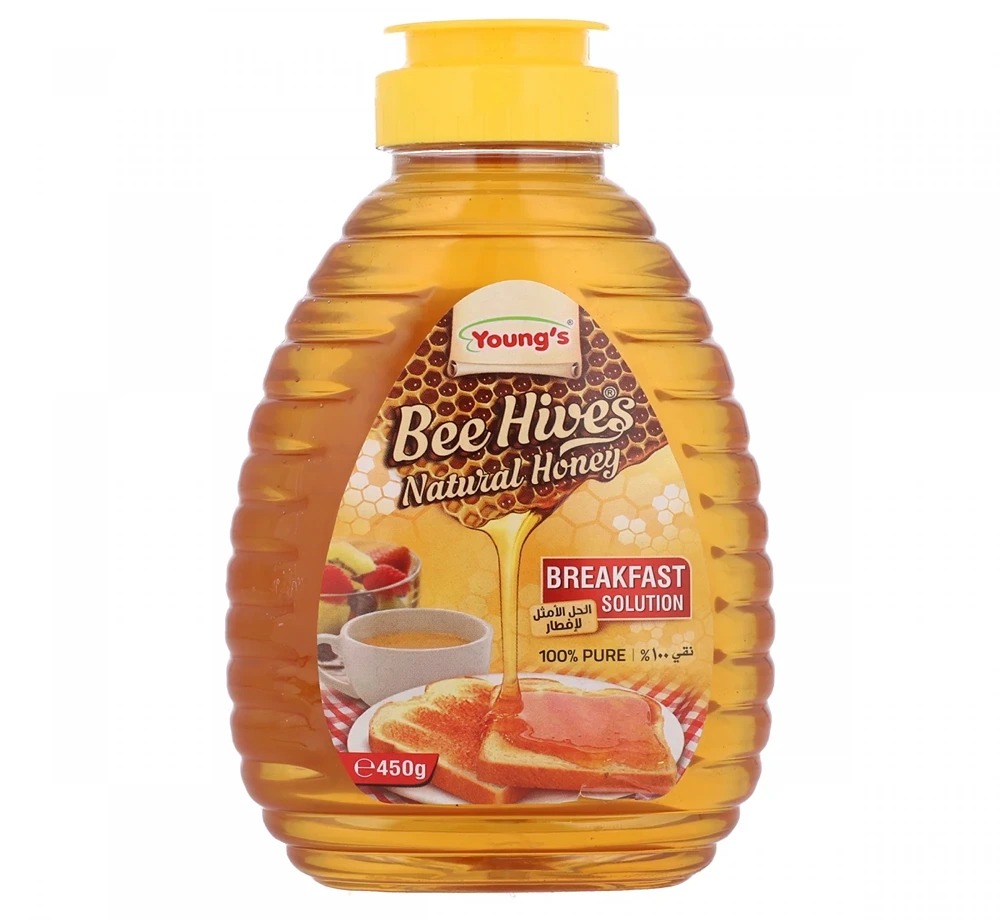 Youngs Natural Honey 450 Grms Bottle