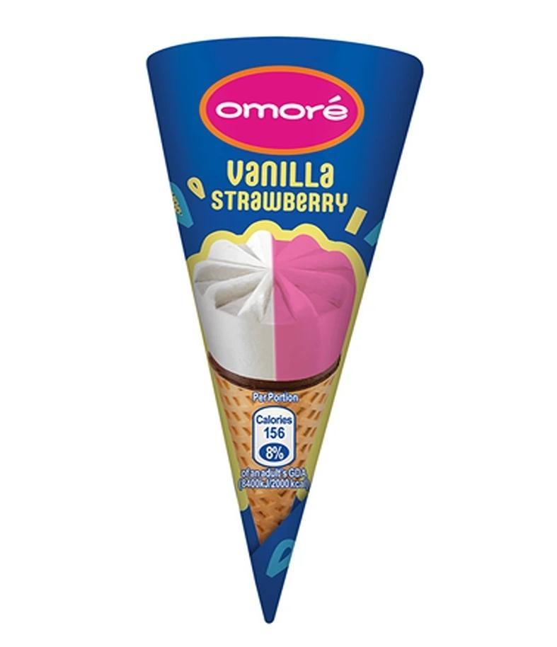 Omore Vanilla Strbry 80 Ml Ice Cream