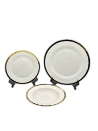 QUARTER PLATE BONE GOLDEN