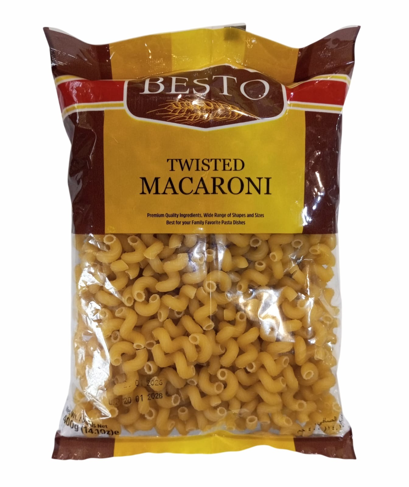 BESTO TWISTED MACRONI  BAG 400GM