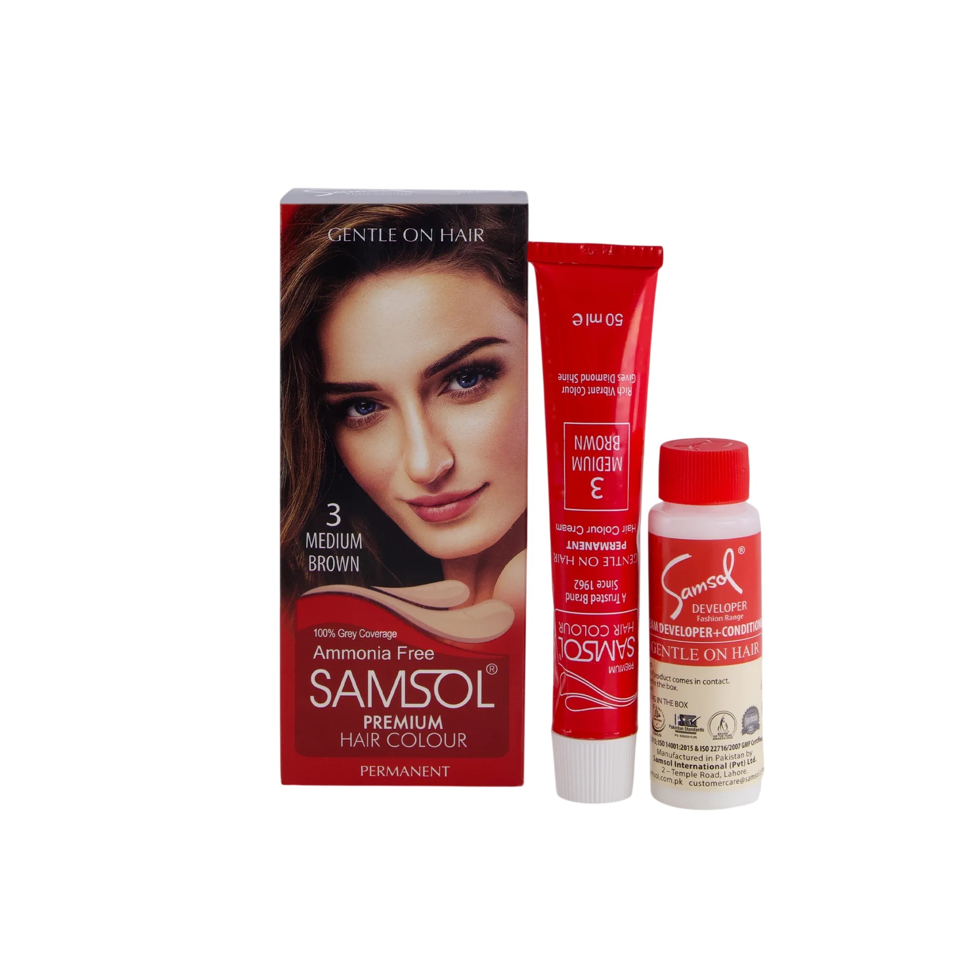 SAMSOL HAIR COLOR -3 MED BROWN