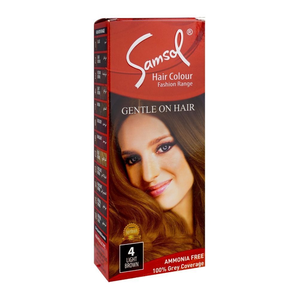 SAMSOL HAIR COLOR -4 LIGHT BROWN