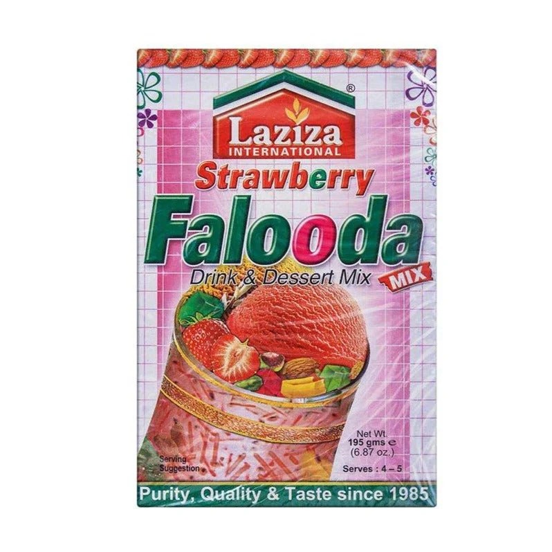 LAZIZA STRAWBERRY FALOODA MIX 195 GRMS