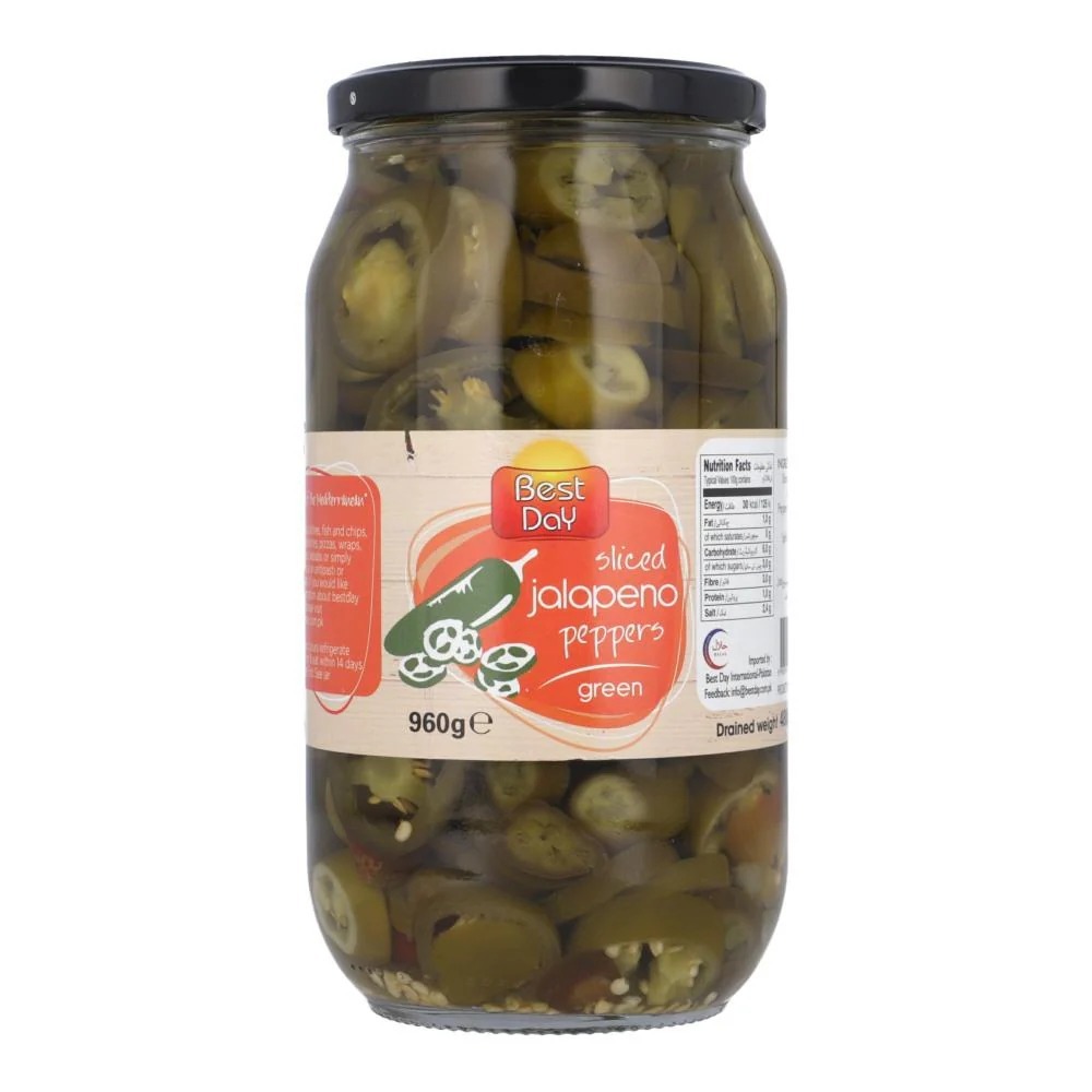 BEST DAY SLICED GREEN JALAPENO 350G