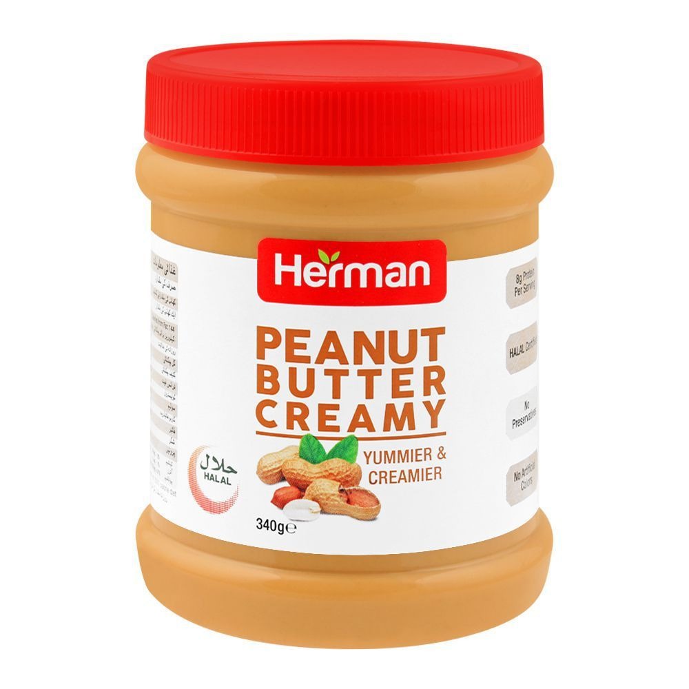 HERMAN PEANUT BUTTER CREAMY 340GM