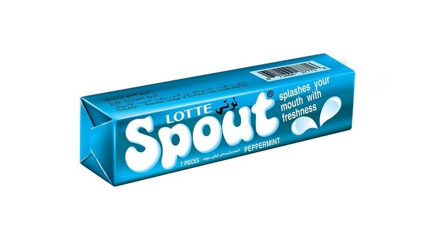 SPOUT BUBBLE GUM PEPPERMINT 1 PC
