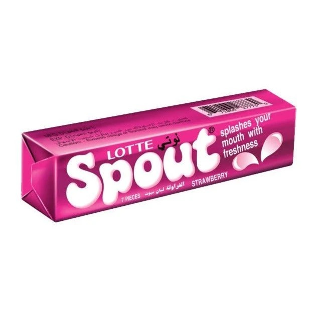 SPOUT BUBBLE GUM STRAWBERRY 1 PC