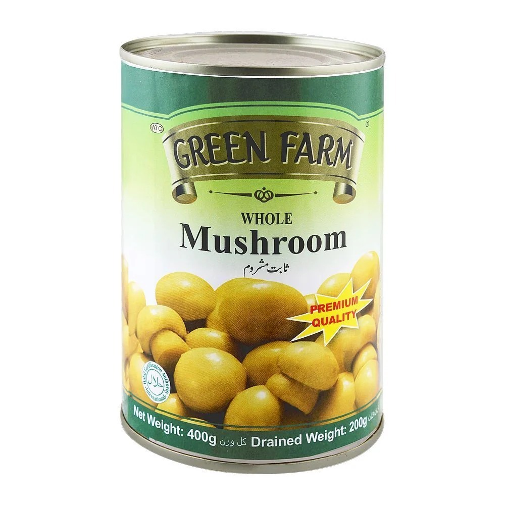 Green Farm Whole Mushrooms 400 GRMS TIN