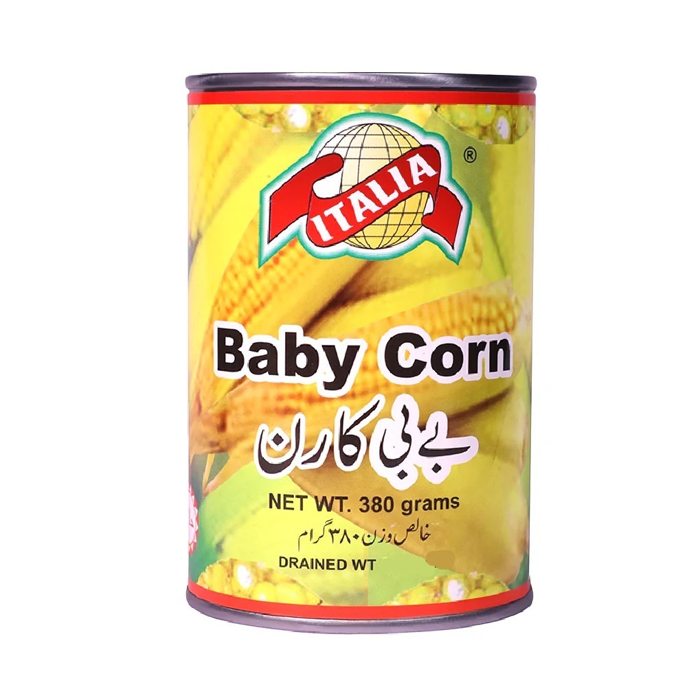 ITALIA BABY CORN TIN 380 GRMS