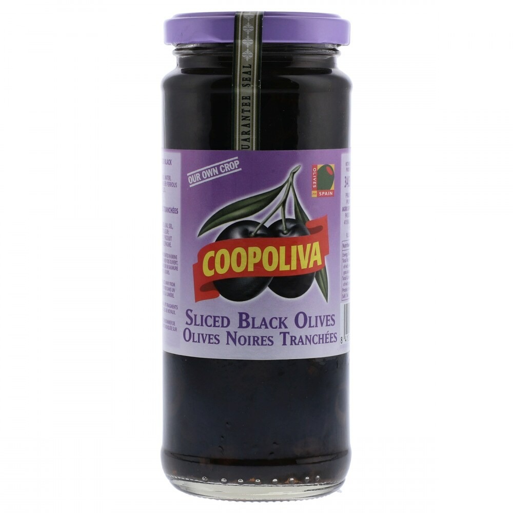 COOPOLIVA S-BLACK OLIVES 345 GRMS