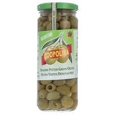 COOPOLIVA P-GREEN OLIVES 142 GRMS
