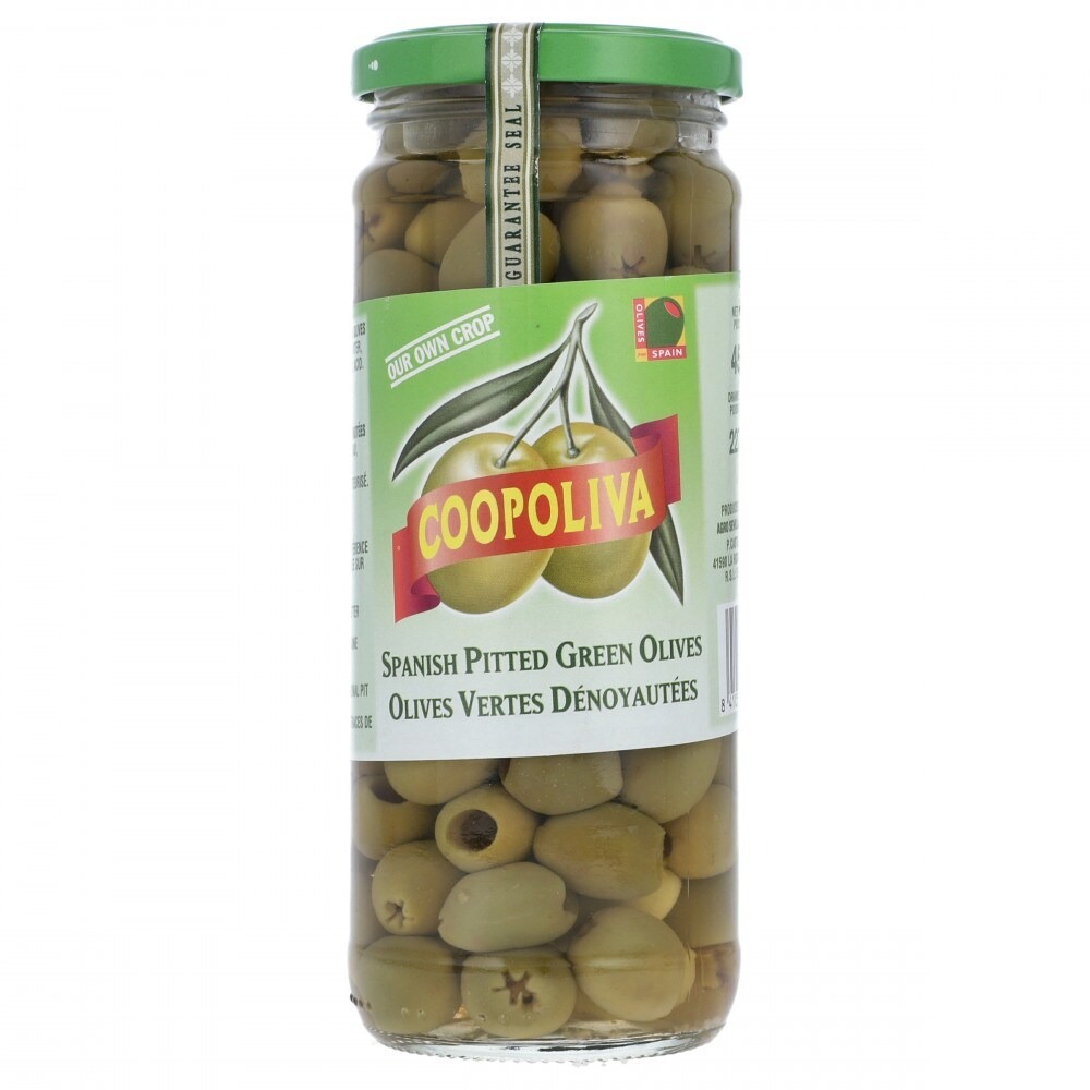 COOPOLIVA P-GREEN OLIVES 450 GRMS