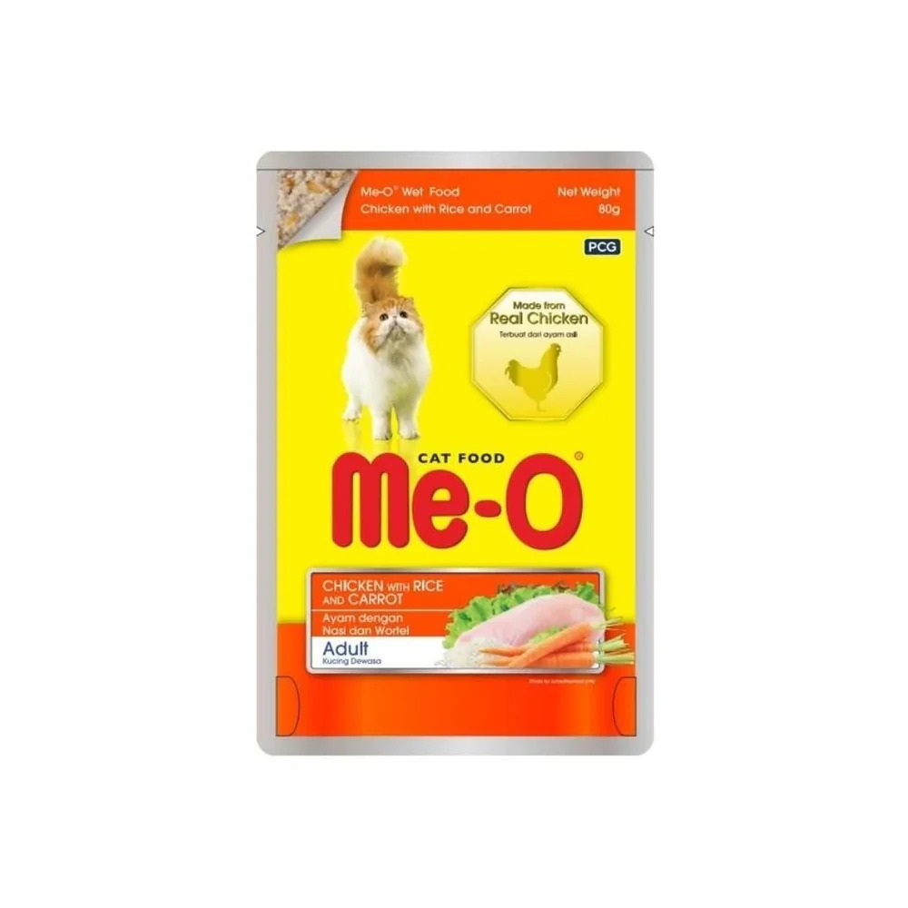 ME-O CHICKEN W RICE&TUNA STICK JELLY 80G