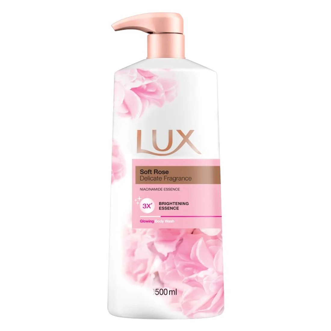 LUX BODY WASH 500ML SOFT ROSE