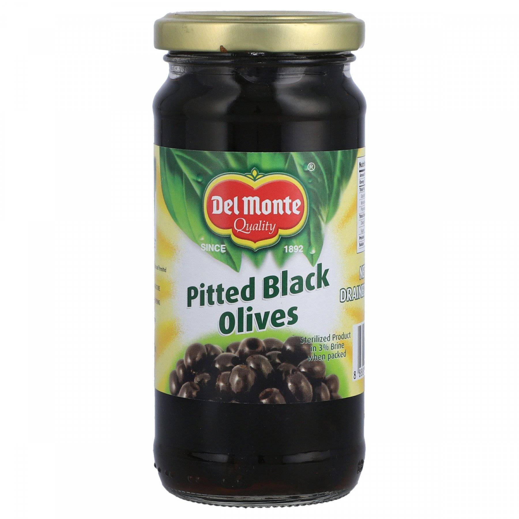 DEL MONTE PITTED BLACK OLIVES 235G