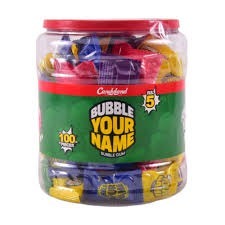 CANDYLAND BUBBLE YOUR NAME GUM