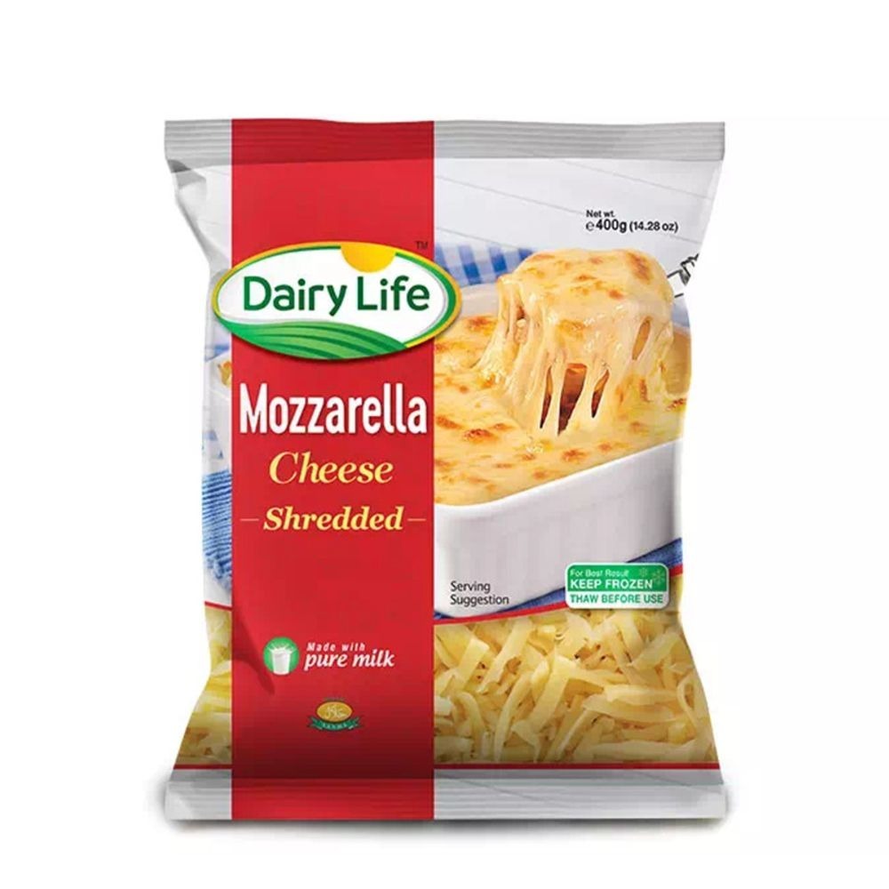 DAIRY LIFE MOZZARELLA CHEESE SHREDDED 400G