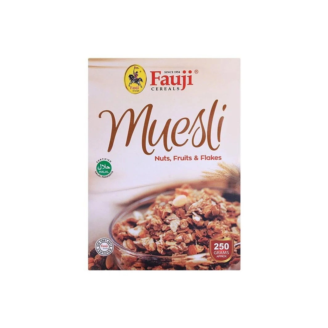 FAUJI MUESLI ( NUTS FRIUTS – FLAKES ) 250 GRMS