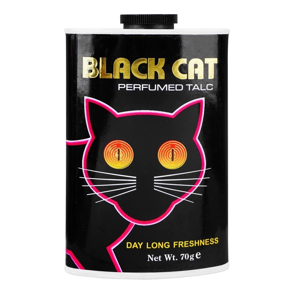 BLACK CAT PERFUMED TALC POWDER 70 GRMS
