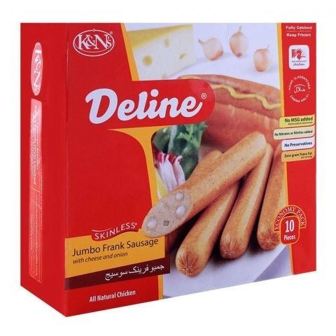 K-N JUMBO F-SAUSAGE CHES-ONION 10P 740G