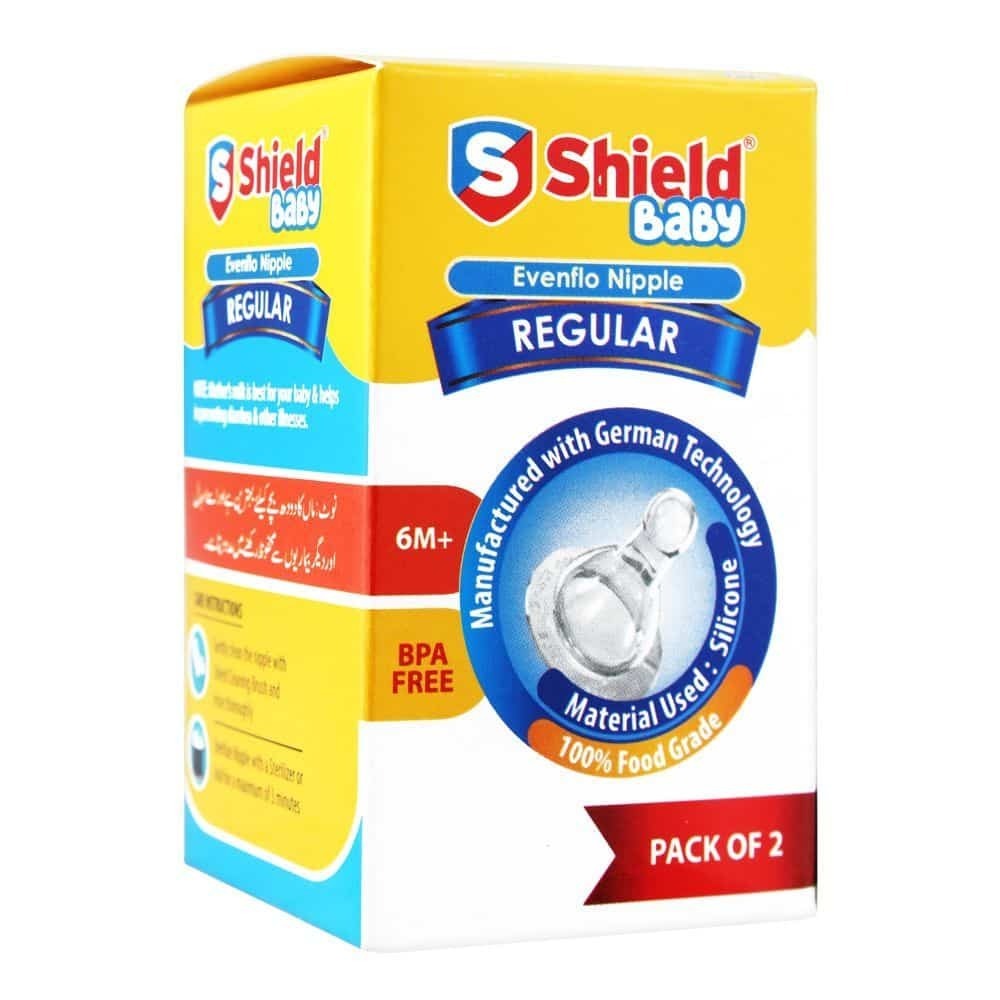 SHIELD REGULAR NIPPLE 2 PCS PACK