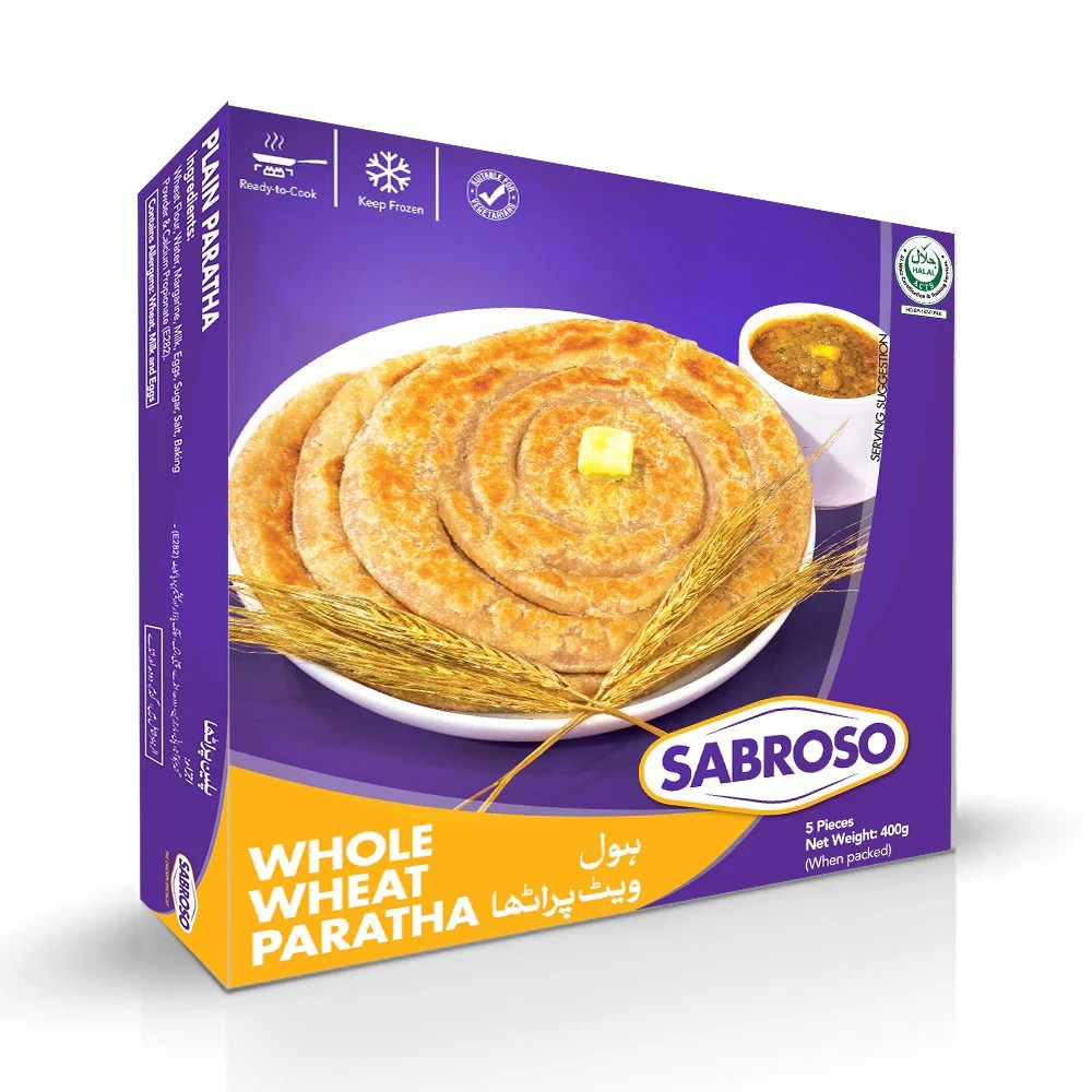 SABROSO WHOLE WHEAT PARATHA 5 PCS