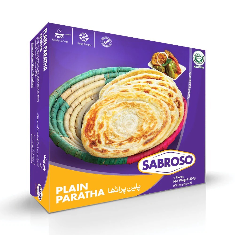 SABROSO PLAIN PARATHA 5P 400G BOX