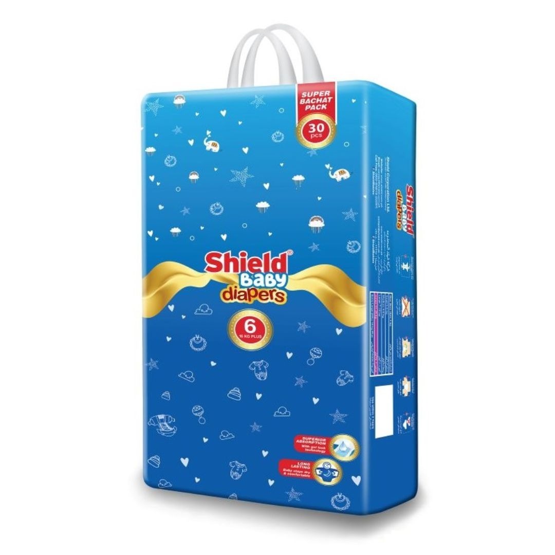 SHIELD BABY DIAPERS M-BACHET 36PCS