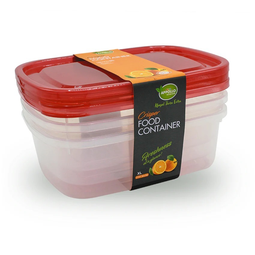 APPOLLO CRISPER FOOD CONT XL3 PCS