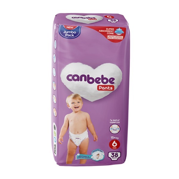 CANBEBE JUMBO  Daipers NO 6 38PCS