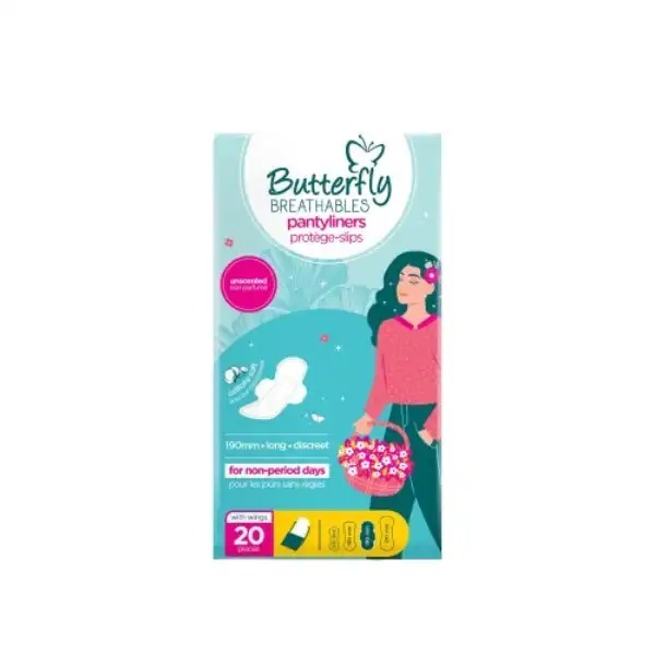 BUTTERFLY PANTYLINERS 20P