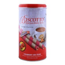 BISCOTO WAFERS STRW 370GM